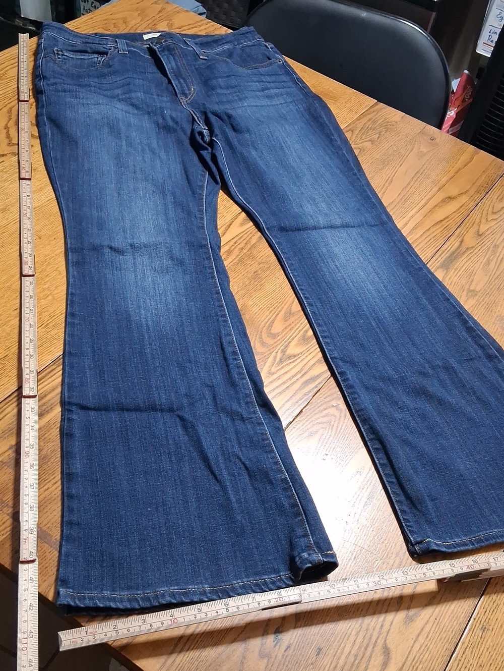 LEVI'S STRAUSS 726 Jeans Womens 32 BLUE FLARE FLARED Bootcut Denim Used Kick